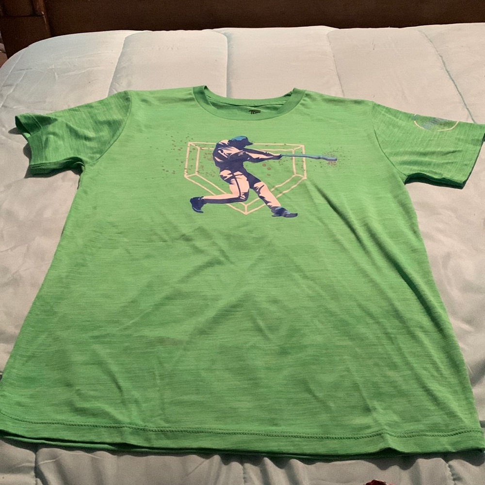 Lime green baseball shirt for boys